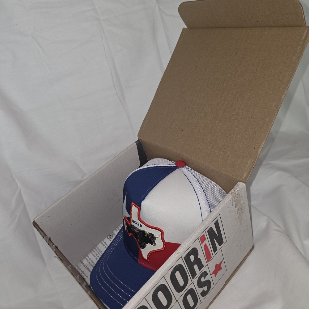Goorin Bros Red, Blue, and White Texas Trucker Hat